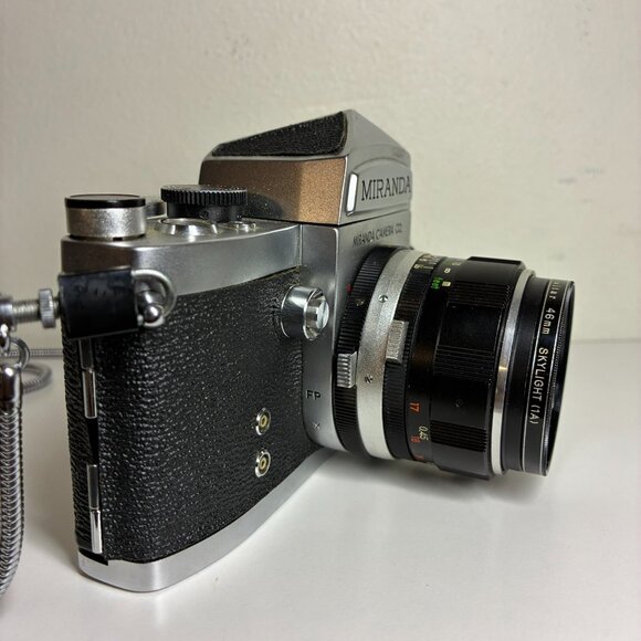 Vintage Miranda NO. 714755 SLR Film Camera Vivitar 46mm Skylight 1A Len's WORKS - Picture 3 of 11